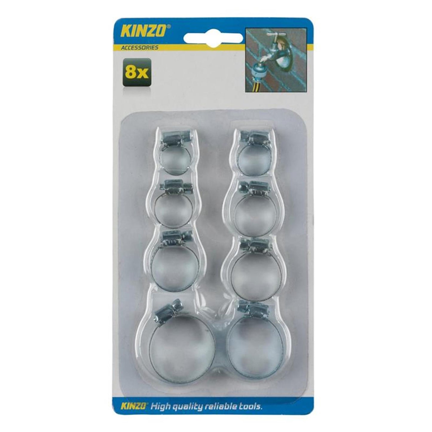 Carte de colliers de serrage Kinzo de 8 pièces