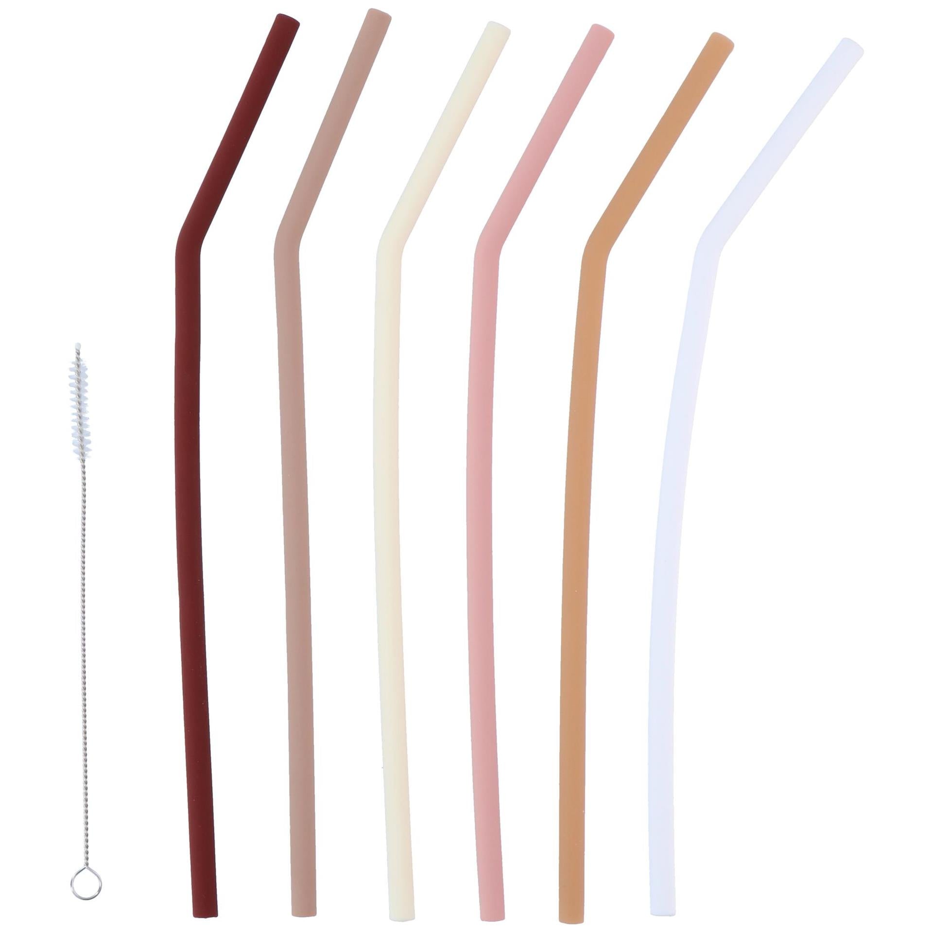 Alpina set de pailles en silicone 7 pièces