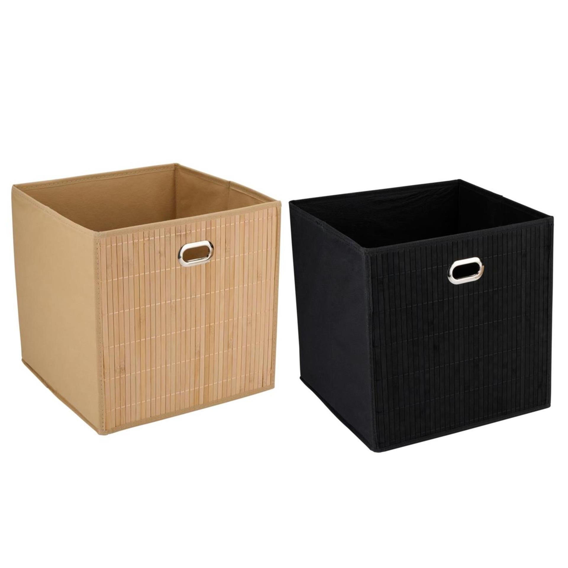 Alpina boîte de rangement bambou 31x31x31cm