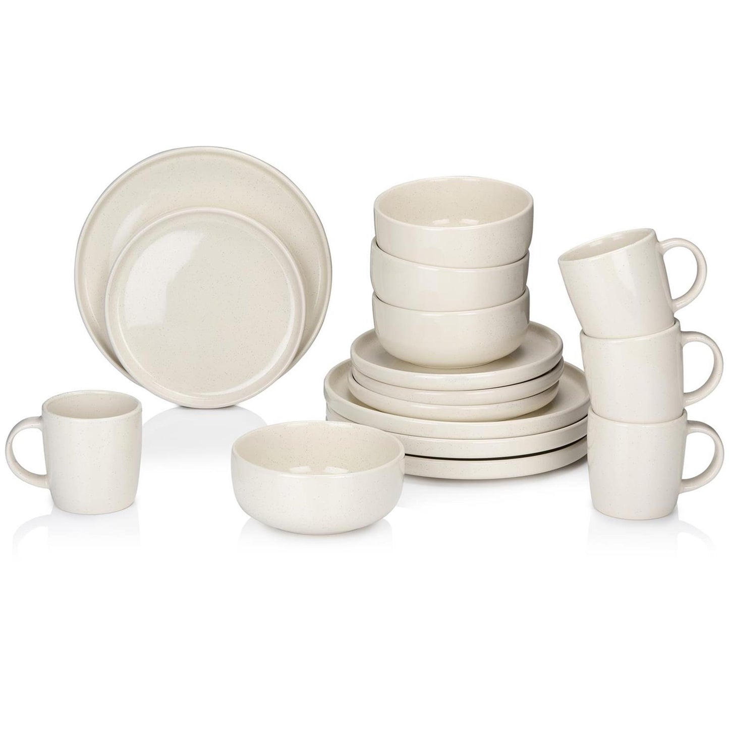Alpina service de table 16 pièces ø26,5cm blanc