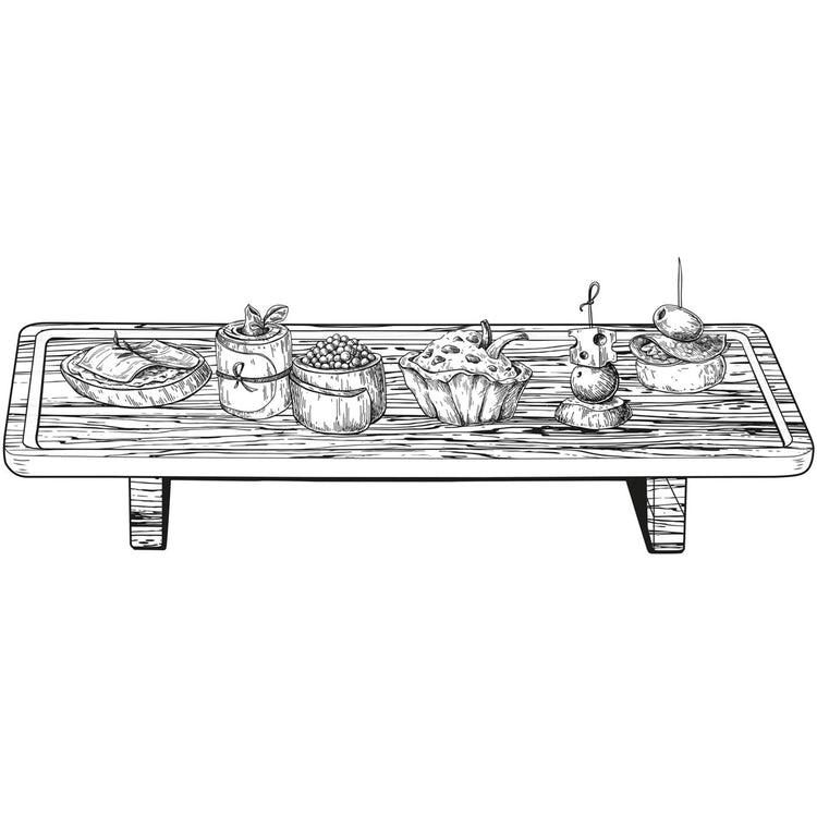 Alpina planche de service accacia 38,3x20,5x5,5cm fsc