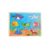 Puzzle animaux en bois 9pcs 30x22x1,5cm