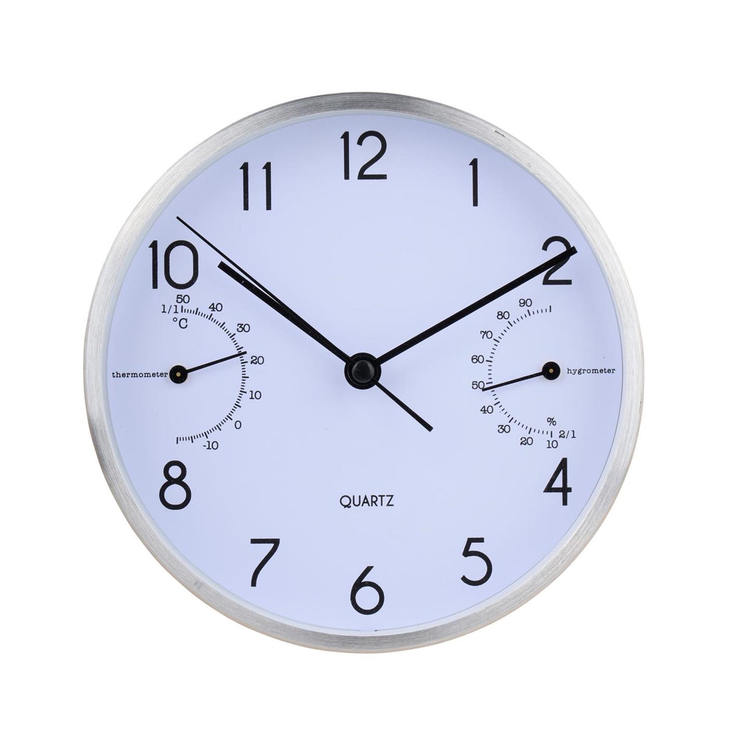 Horloge de table ø15cm blanc-argent ou noir-or