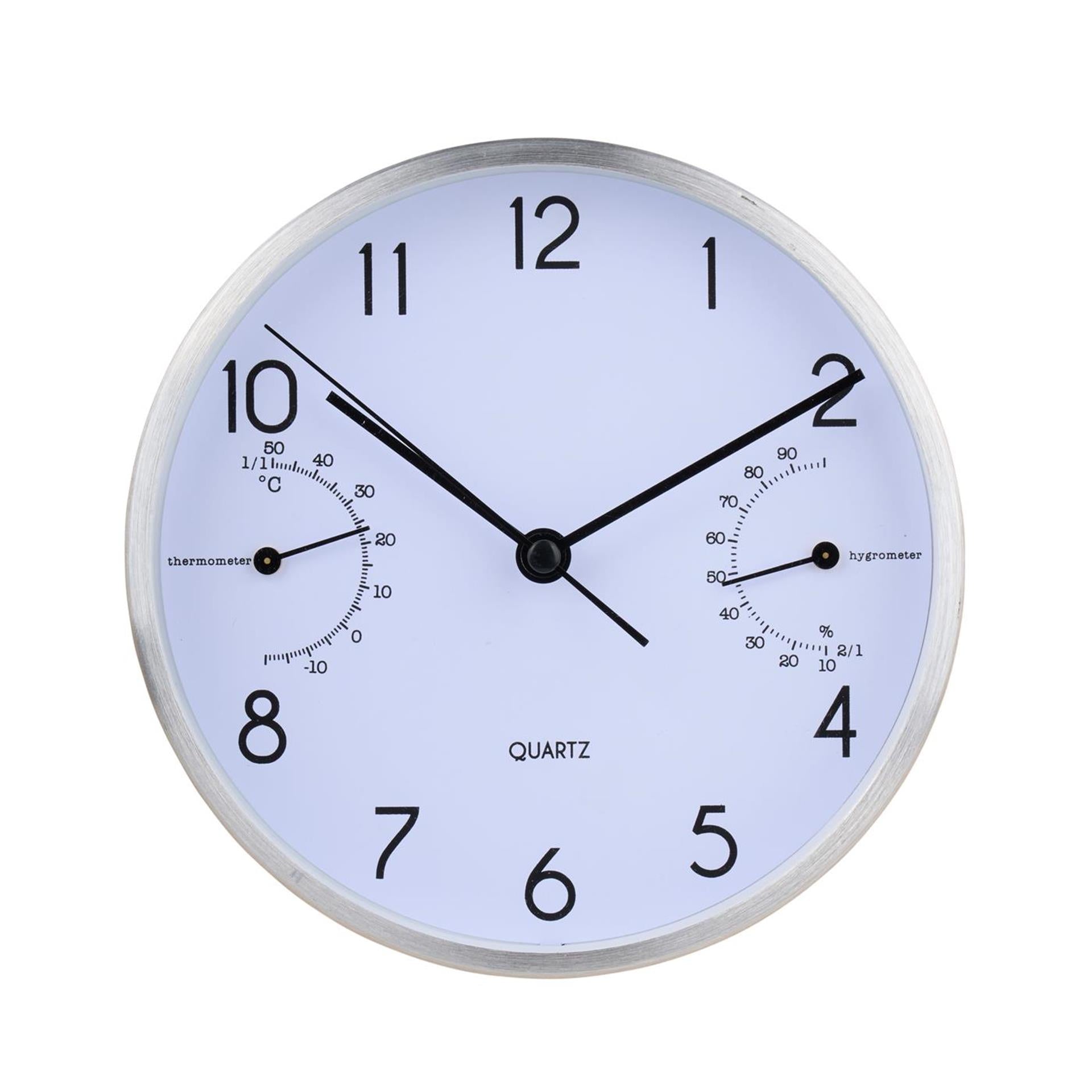 Horloge de table ø15cm blanc-argent ou noir-or