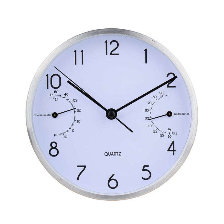Horloge de table ø15cm blanc-argent ou noir-or