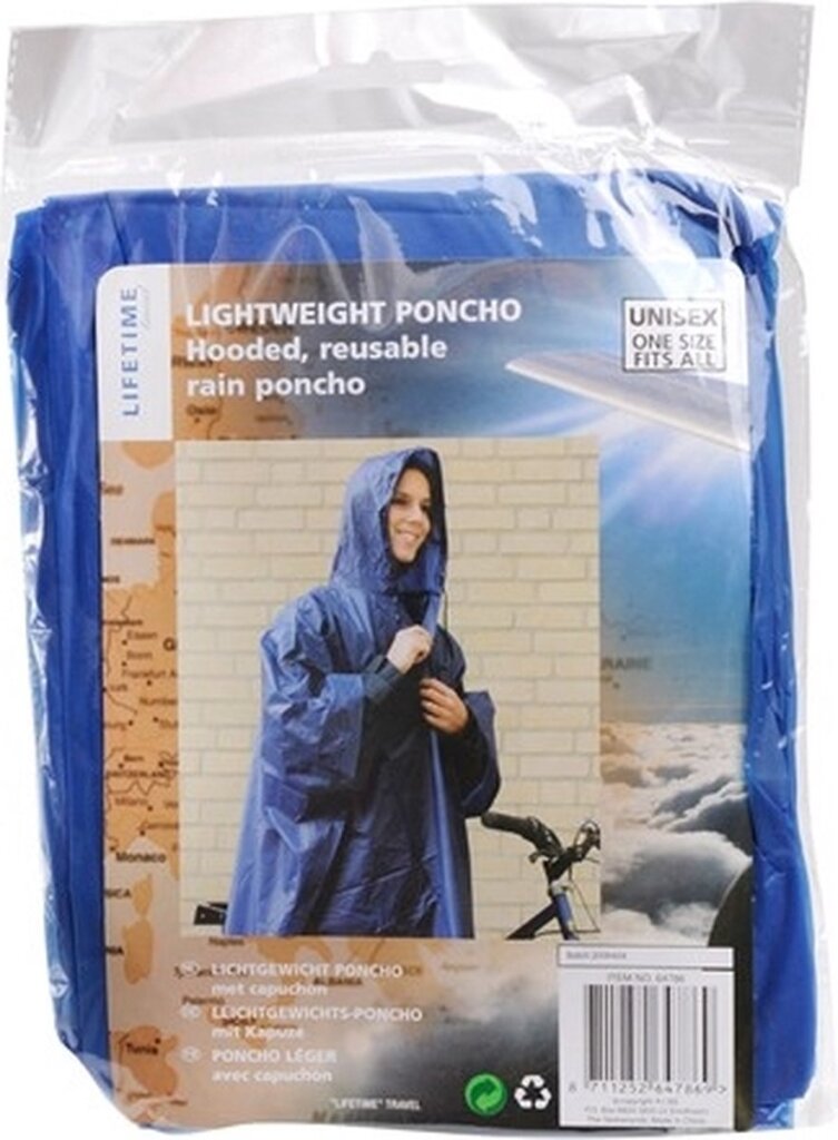 Pain de pluie à vie à vie avec capuche | bleu