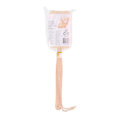 Éponge de massage de base avec poignée en bois