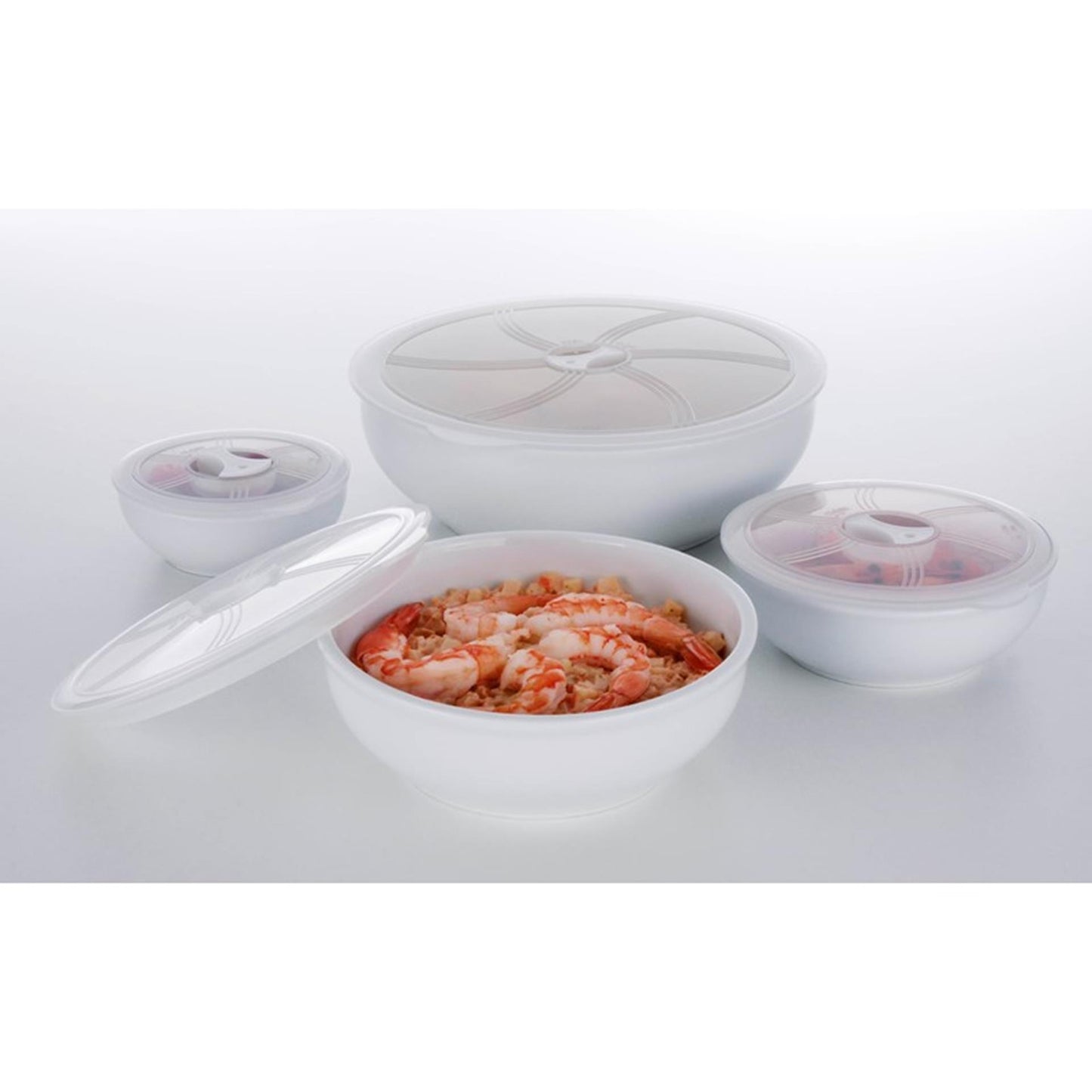 Ensemble de bols pour aliments frais Lifetime Cooking avec couvercle, 4 pièces