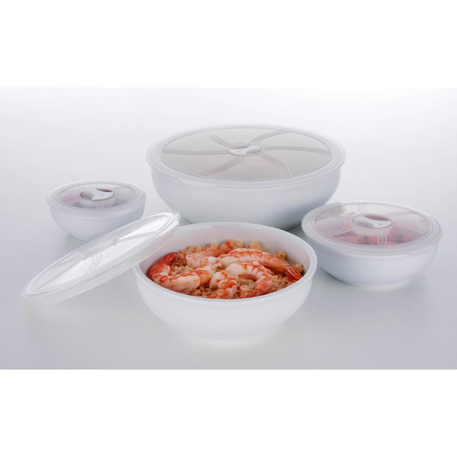 Ensemble de bols pour aliments frais Lifetime Cooking avec couvercle, 4 pièces