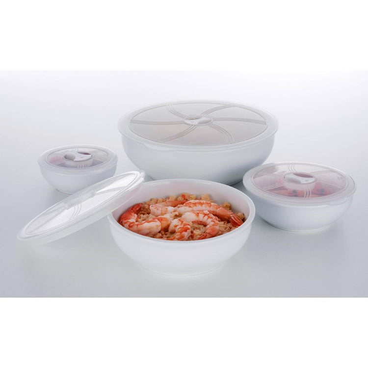 Ensemble de bols pour aliments frais Lifetime Cooking avec couvercle, 4 pièces