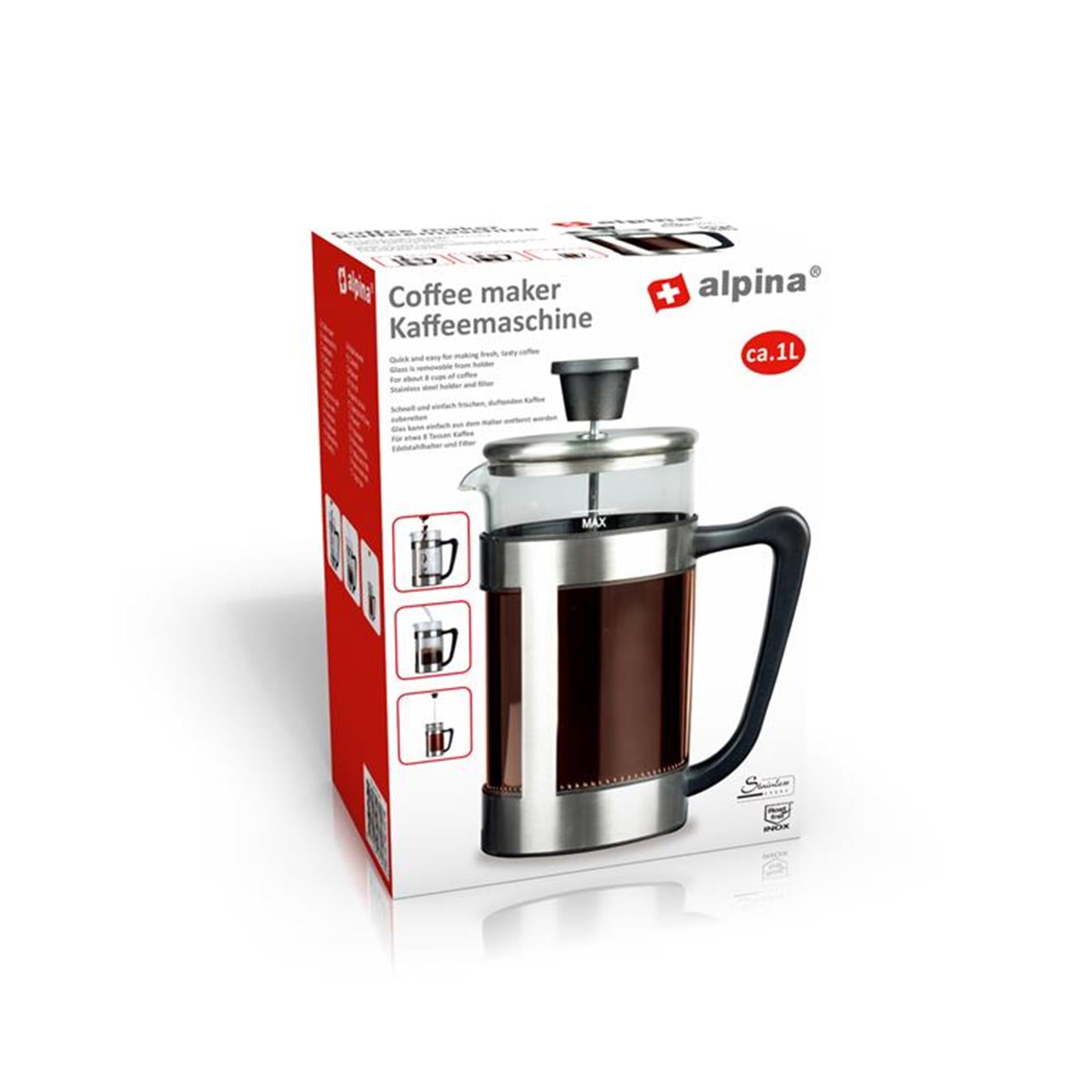 Alpina cafetière 1l 10x21.5cm m