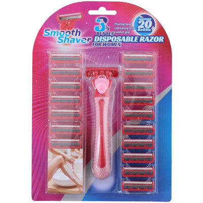 Ensemble de rasoirs Lifetime Touch of Beauty 21 pièces 3 lames pour femmes