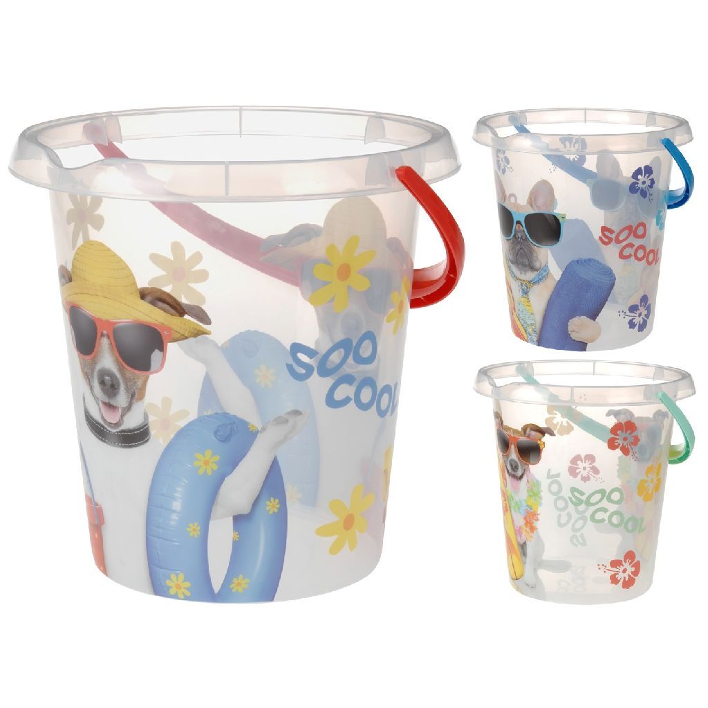 Seau transparent de base avec imprimé 12L