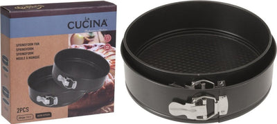 La cucina ustensiles de cuisson moules à charnière avec revêtement antiadhésif noir 24 26cm