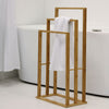 Solutions de salle de bain Solutions de salle de bain Rack de serviettes avec 3 tiges de bambou
