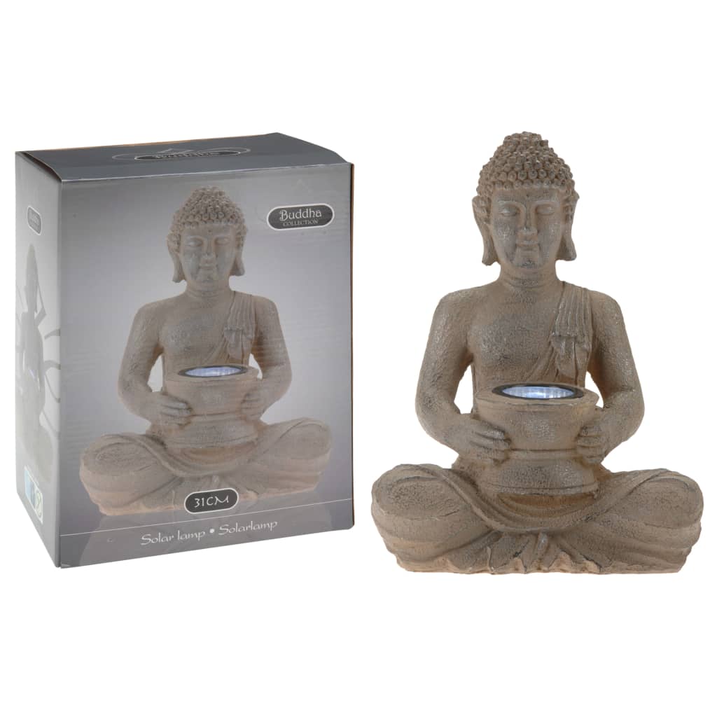 Progarden Progarden Bouddha avec Solarlamp Polystone