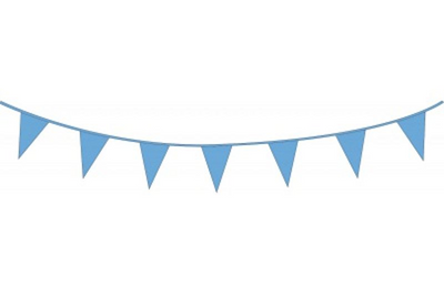 Haza drapeau ligne 10mtr plastique bleu clair