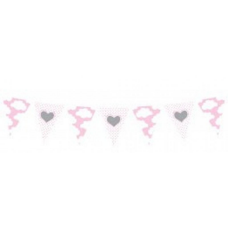 Ligne de drapeau bébé fille, 10mtr.