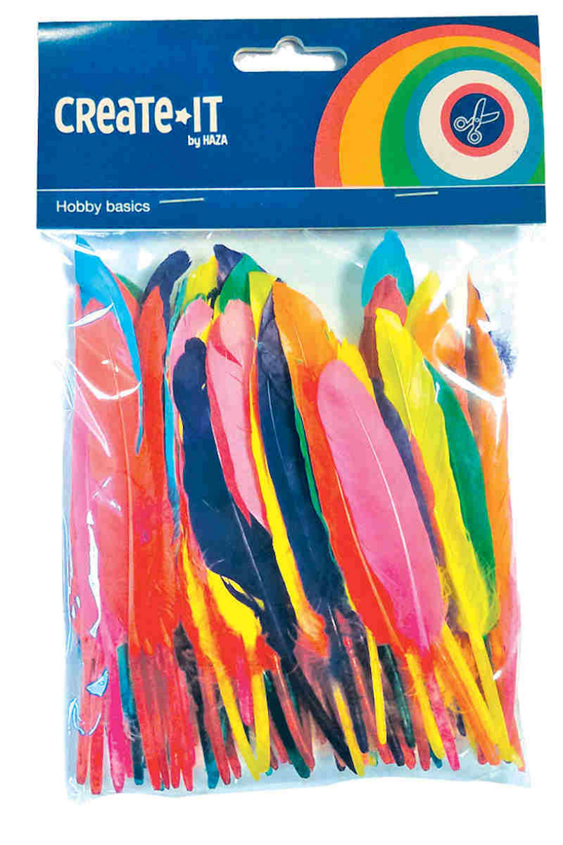 Plumes colorées, 100e.