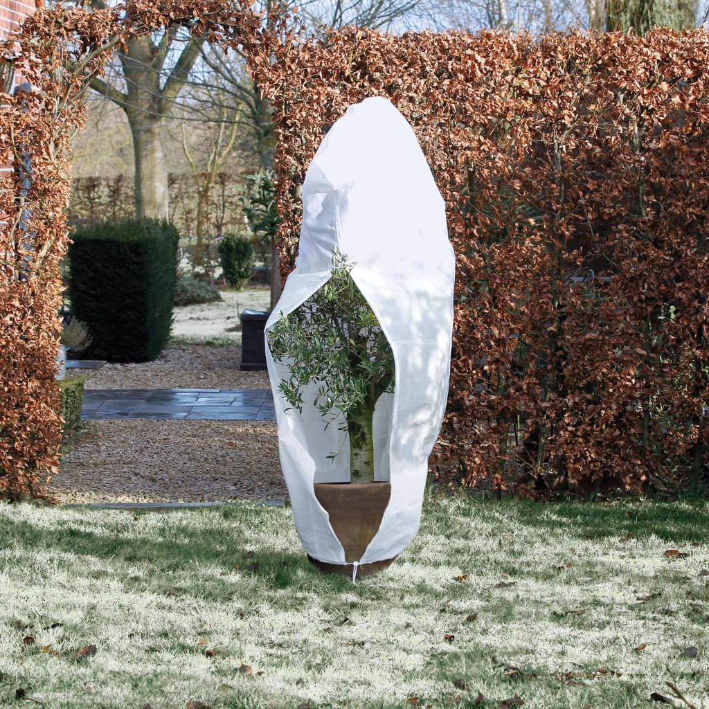 Nature Nature Couverture d'hiver avec fermeture éclair 70 g m² 1,5x1,5x2 m blanc
