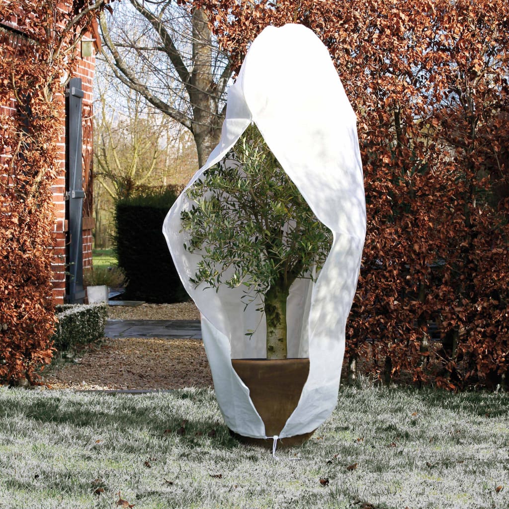 Nature Nature Couverture d'hiver avec fermeture éclair 70 g m² 1,5x1,5x2 m blanc