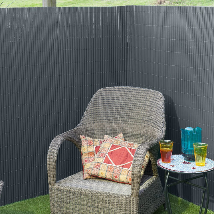 Nature Nature Garden Screen Double-Side 1x3 M PVC Anthracite
