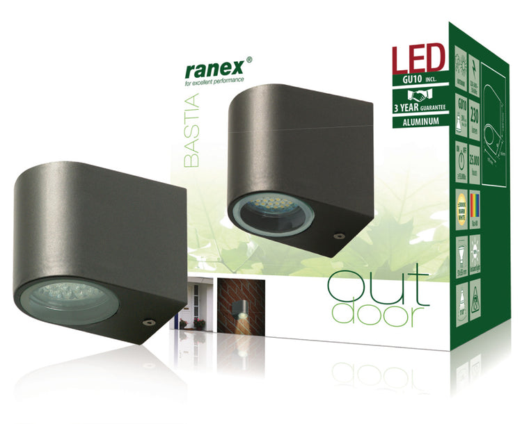 RANEX RANEX RA-5000332 LEME MUR EXTÉRIEUR LED en acier inoxydable