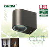 RANEX RANEX RA-5000332 LEME MUR EXTÉRIEUR LED en acier inoxydable