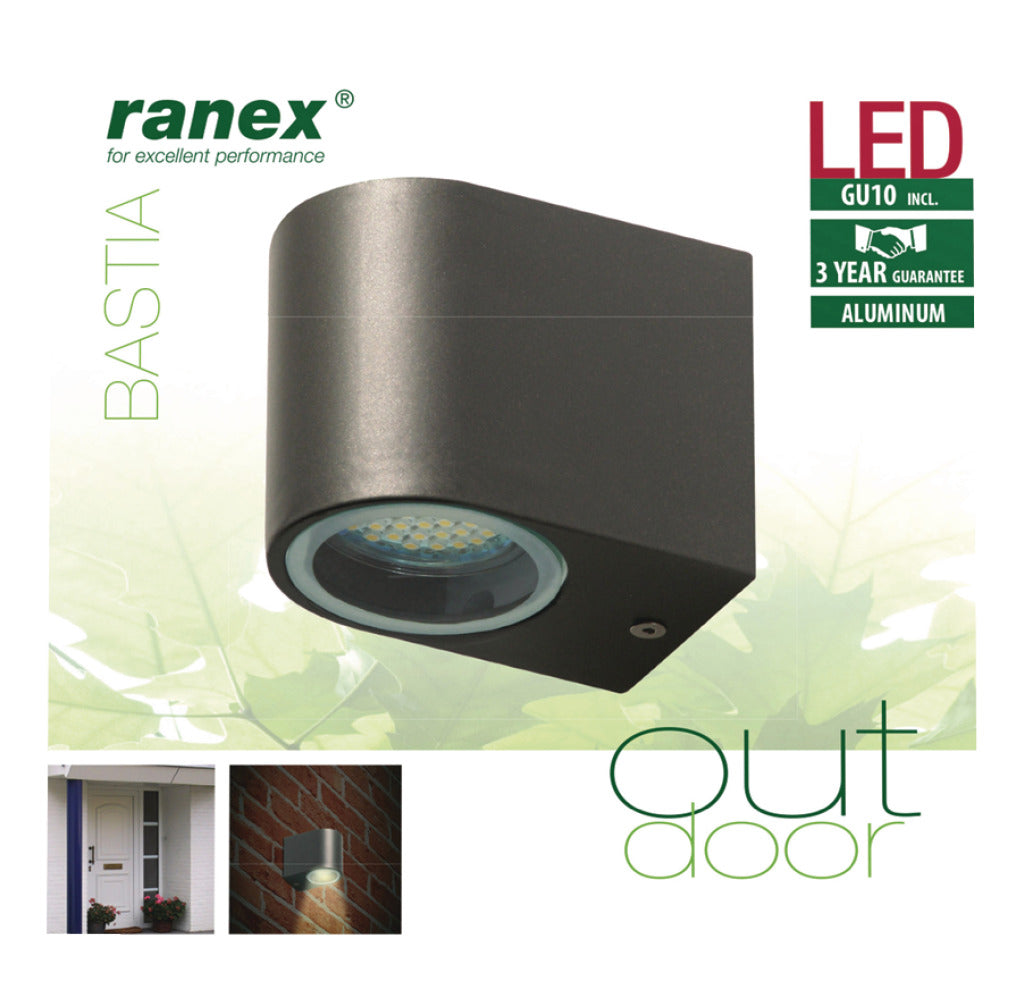 RANEX RANEX RA-5000332 LEME MUR EXTÉRIEUR LED en acier inoxydable
