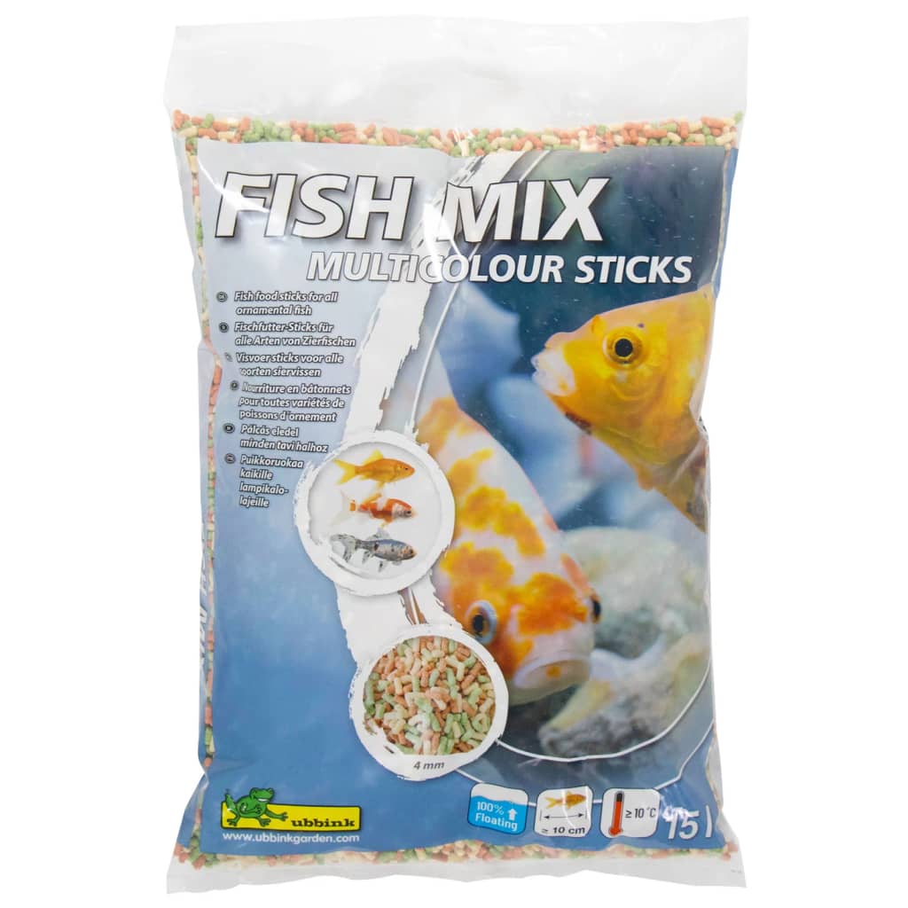 Ubbink ubbink fish aliment de poisson mélange des bâtons multicolaires 4 mm 15 L