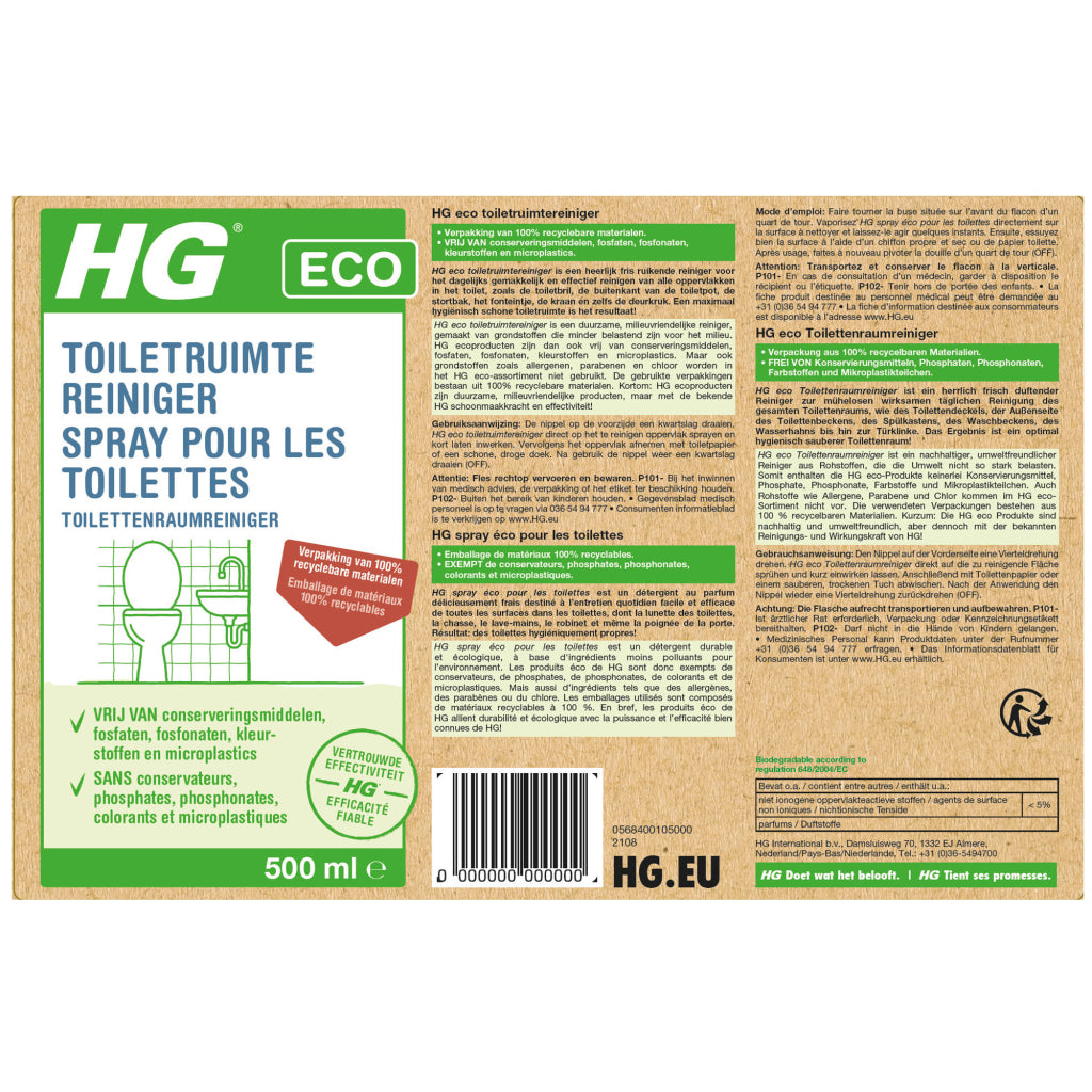 HG HG Eco Toilet Cleaner 500 ml
