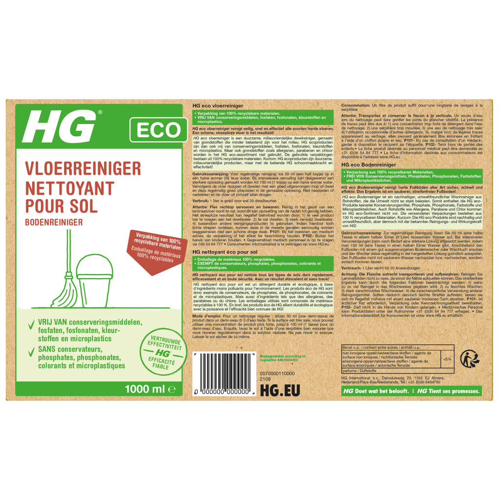 HG HG Eco Floor Cleaner 1L