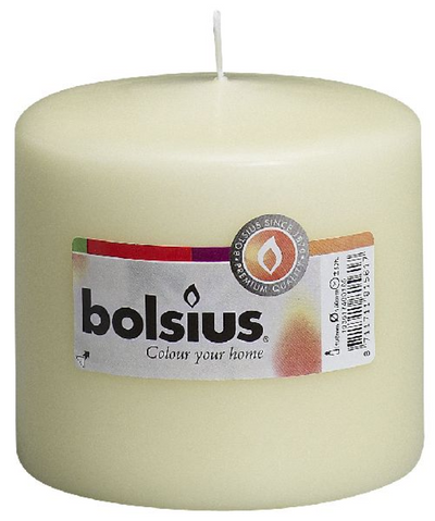 Bougie pilier Bolsius 100 100 mm ivoire
