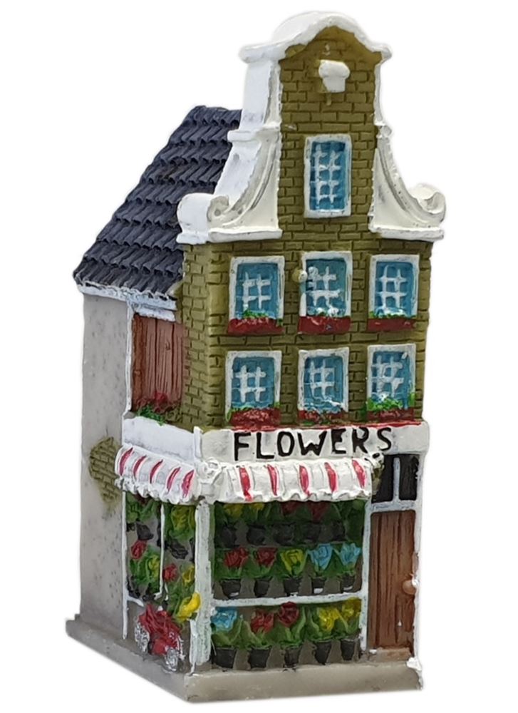 Façade de maisons en 3 dimensions : fleurs. 5,