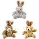 Peluches lapins 3 culs. 12 cm. (en po