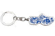 Porte-clés, métal, sabot bleu. 5 cm