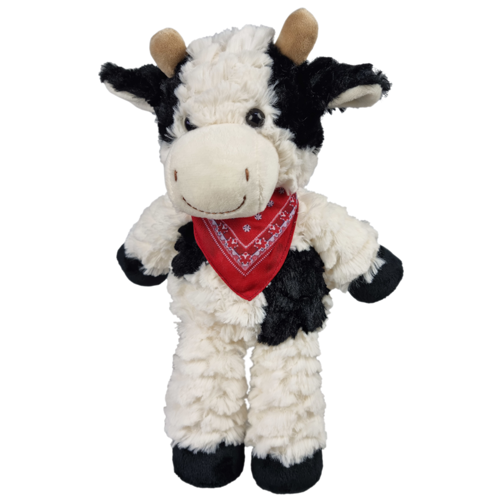 Vache câline avec écharpe. 27 cm.