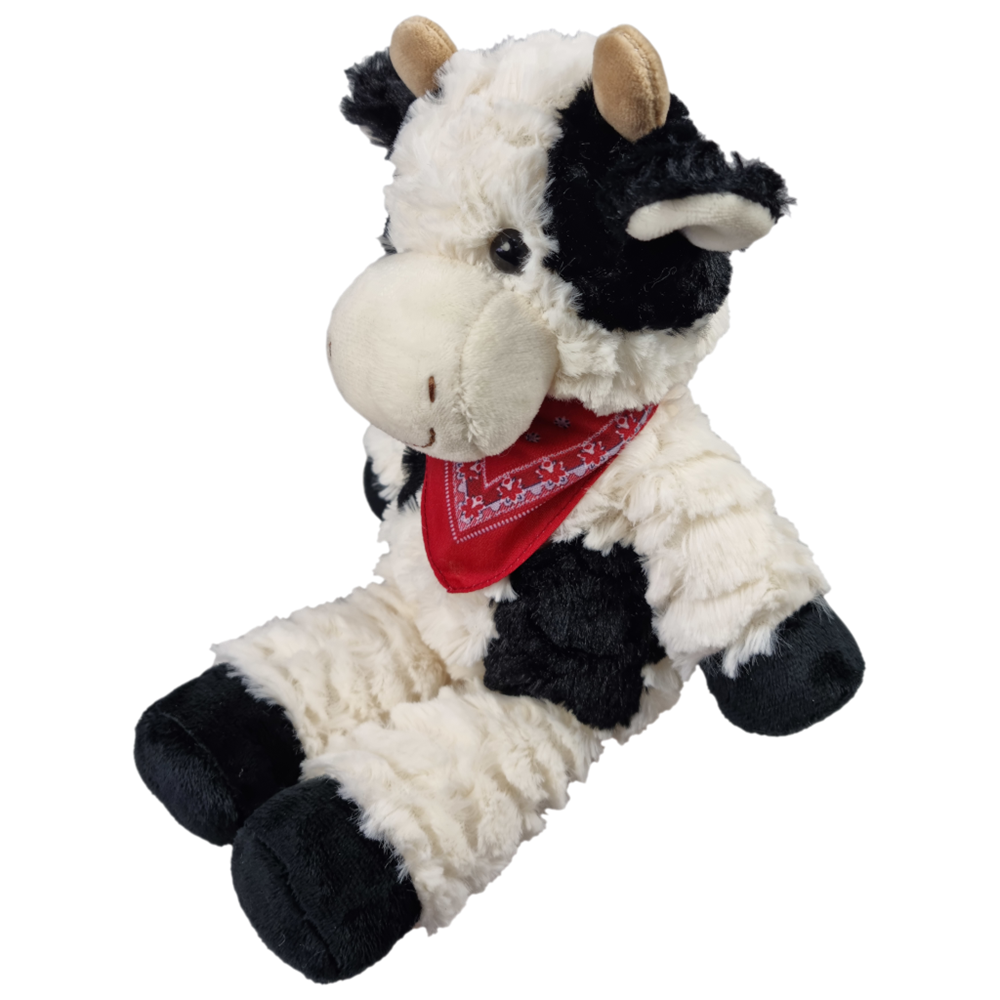 Vache câline avec écharpe. 27 cm.