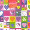 Mallette de rangement avec coeurs et motif animalier