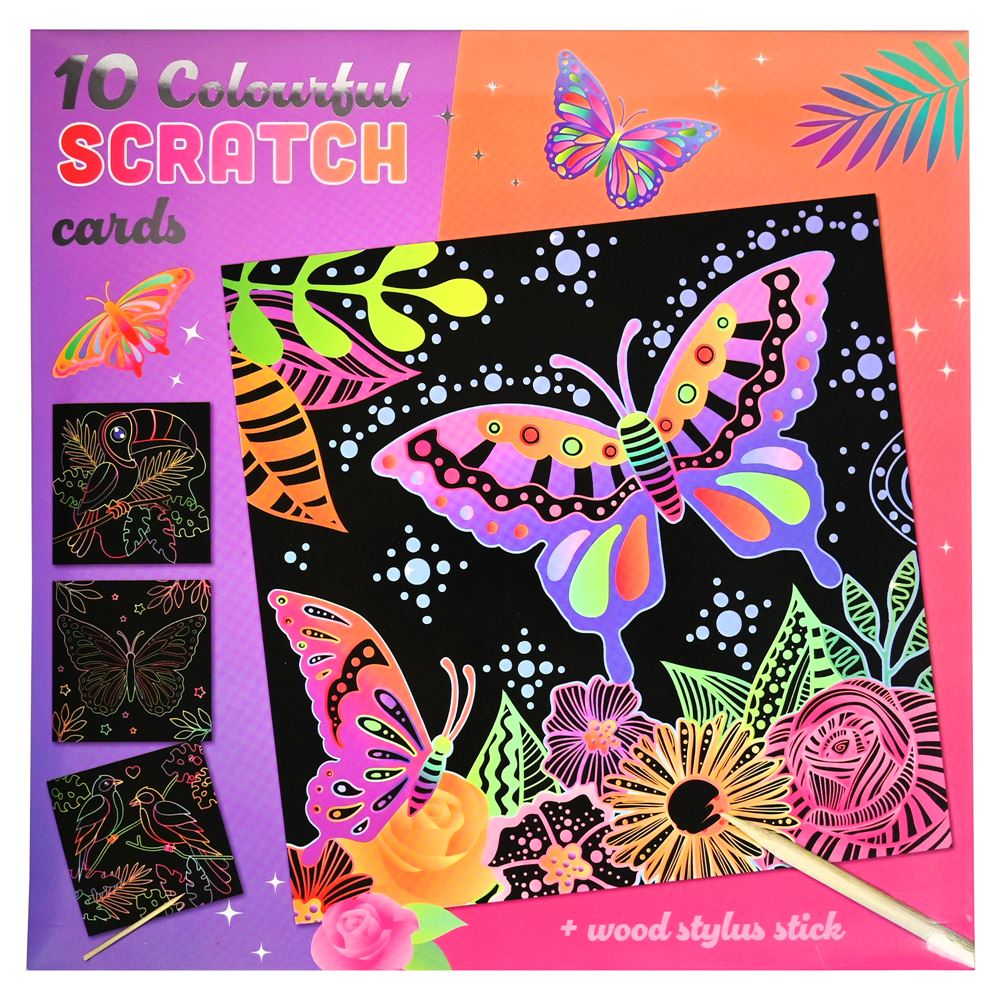 10 cartes à gratter. 4 assortiments. 4x3 pièces.