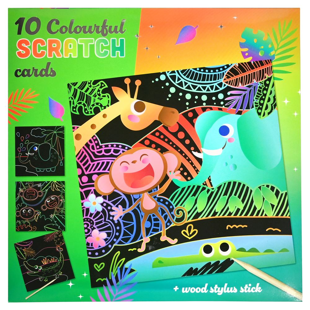 10 cartes à gratter. 4 assortiments. 4x3 pièces.