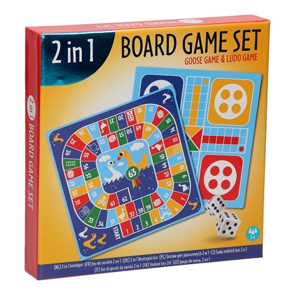Jeu de société 2 en 1, plateau d'oie et ludo