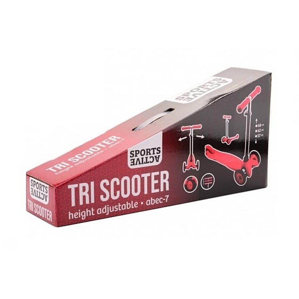 Étape de tricycle de sport actif de base rouge noir
