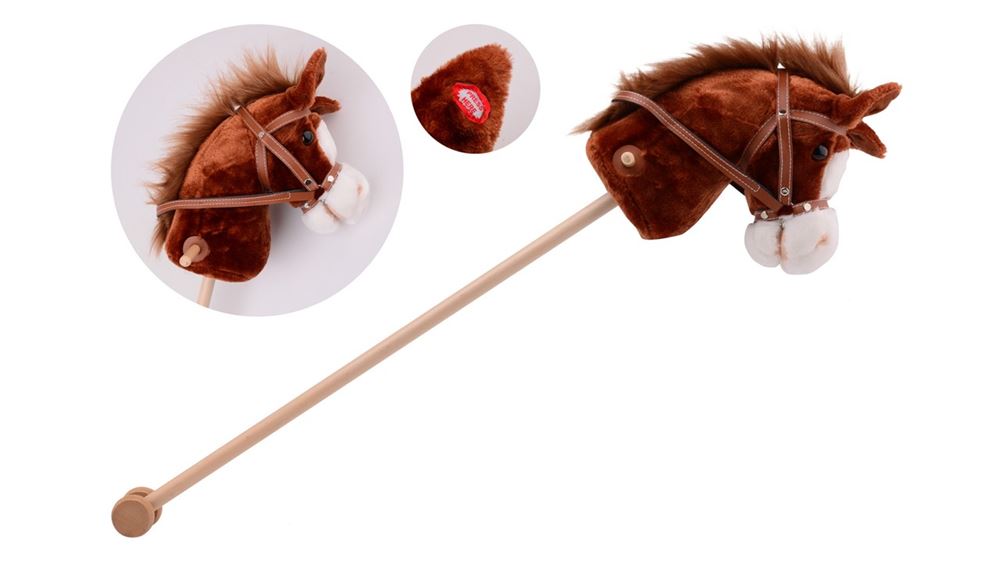 JOHNTOY PLUCHE Hobby Horse avec son