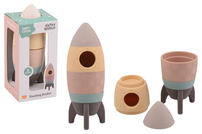 Rocket d'empilement de silicone World Happy, 5dlg.