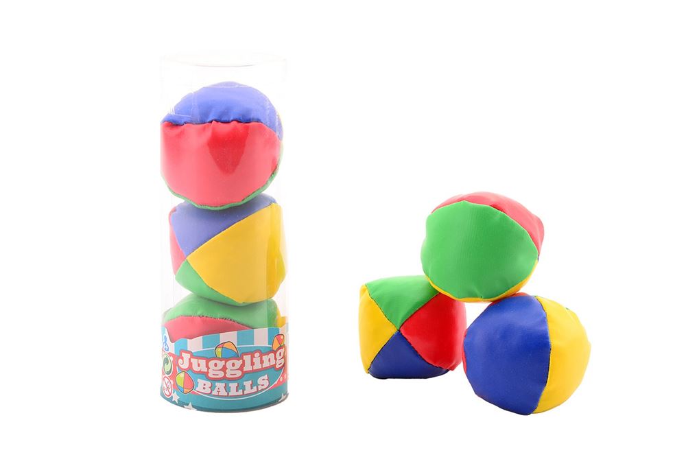 Balles de jonglage 3 pièces dans un tube.