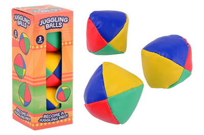 Balles de jonglage 3 pièces dans un tube.
