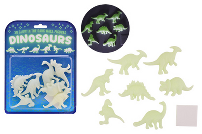 Johntoy Glow in the Dark 3D Wall Dino's, 7dlg.