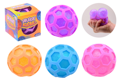 Boule hexagonale à presser à paillettes Johntoy