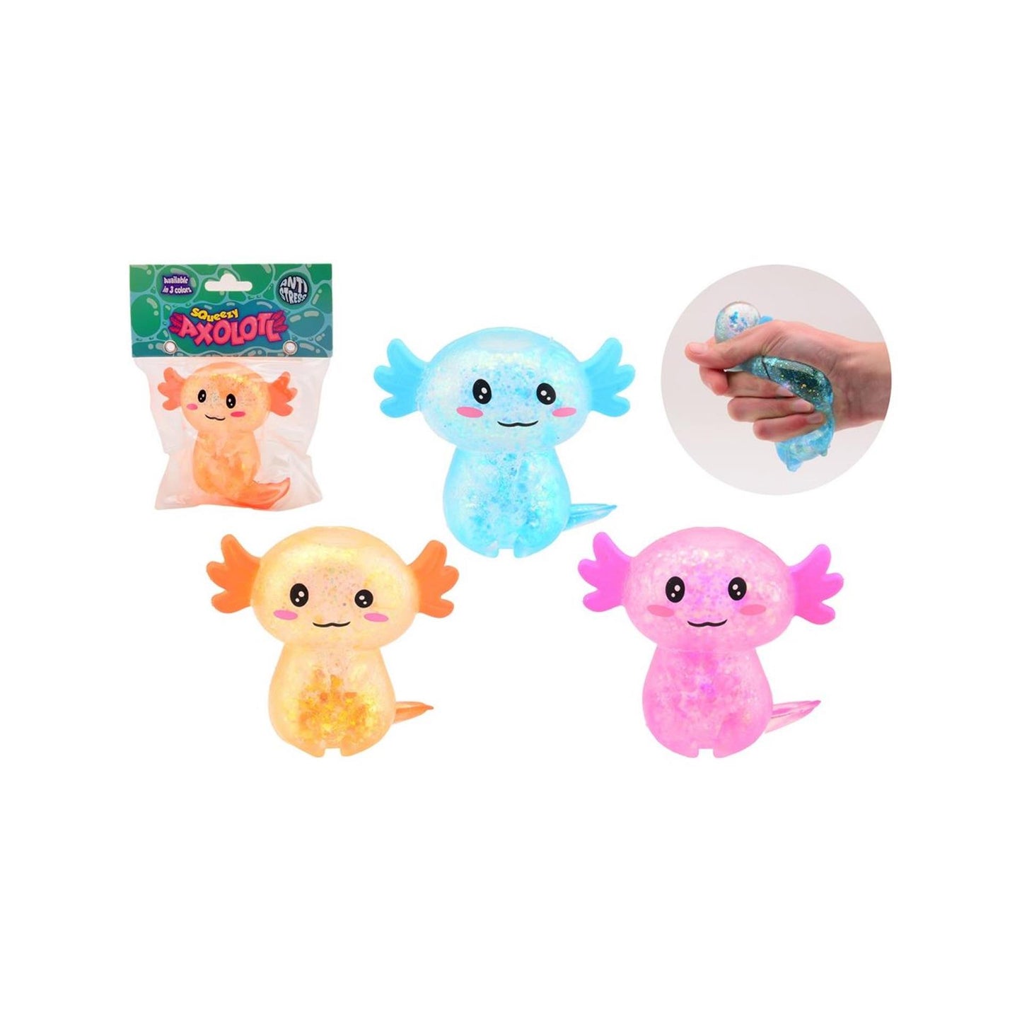Johntoy anti-stress axalotl en sachet